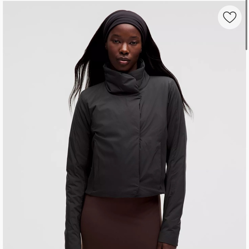 Lululemon Black Puffer Jacket with High Collar